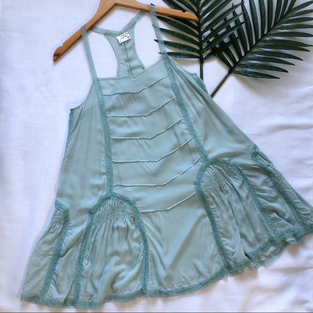 Intimately Pieced Geo Viscose Voile Slip